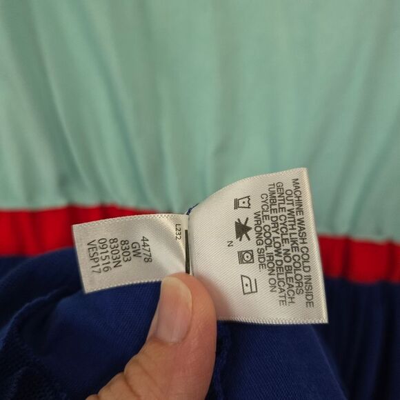 HANNA ANDEAndersson 150 Aqua Blue Tulle Skirt Dress Girls Size 12 Red Bow - Picture 8 of 11